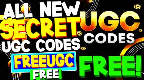 ugc codes that work